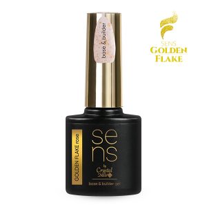 sens golden flake base gel - rose 10ml